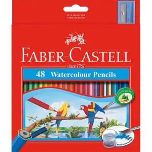 مدادرنگی 48 رنگ فابرکاستل مدل طوطی WATERCOLOUR