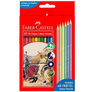 مدادرنگی 12+6 رنگ فابرکاستل مدل PASTEL+CLASSIC