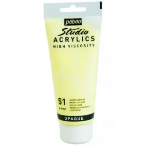 رنگ اکریلیک پ ب او مدل PEBEO STUDIO رنگ BRIGHT YELLOW کد 51 حجم  100ML