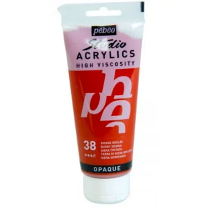 رنگ اکریلیک پ ب او مدل PEBEO STUDIO رنگ BURNT SIENNA کد 38 حجم  100ML