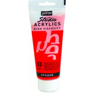 رنگ اکریلیک پ ب او مدل PEBEO STUDIO رنگ DARK CADMIUM RED HUE کد 53 حجم  100ML