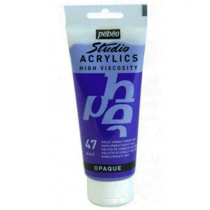 رنگ اکریلیک پ ب او مدل PEBEO STUDIO رنگ DARK COABLT VIOLET HUE کد 47 حجم  100ML