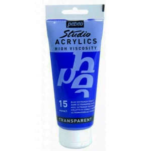 رنگ اکریلیک پ ب او مدل PEBEO STUDIO رنگ DARK ULTRAMRINE BLUE کد 15 حجم  100ML