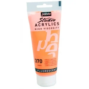 رنگ اکریلیک پ ب او مدل PEBEO STUDIO رنگ FLUORESCENT ORANGE کد 370 حجم  100ML