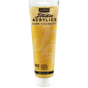 رنگ اکریلیک پ ب او مدل PEBEO STUDIO رنگ METALLIC GOLD کد 352 حجم  100ML