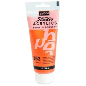 رنگ اکریلیک پ ب او مدل PEBEO STUDIO رنگ IRIDESCENT ORANGE YELLOW کد 353 حجم  100ML