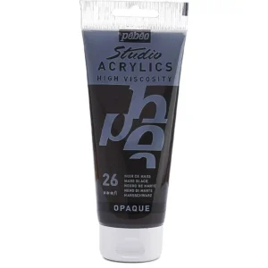 رنگ اکریلیک پ ب او مدل PEBEO STUDIO رنگ MARS BLACK کد 26 حجم  100ML