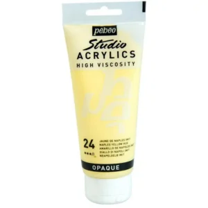 رنگ اکریلیک پ ب او مدل PEBEO STUDIO رنگ NAPLES YELLOW HUE کد 24 حجم  100ML