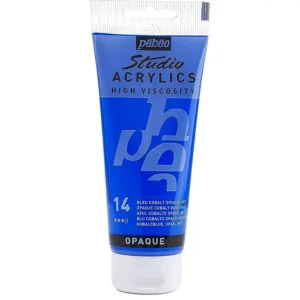رنگ اکریلیک پ ب او مدل PEBEO STUDIO رنگ OPAQUE COBALT BLUE HUE کد 14 حجم  100ML