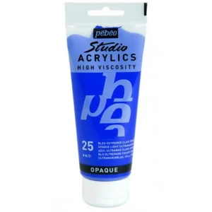 رنگ اکریلیک پ ب او مدل PEBEO STUDIO رنگ OPAQUE LIGHT ULTRAMARINE BLUE کد 25 حجم  100ML