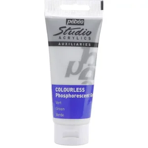 رنگ اکریلیک پ ب او مدل PEBEO STUDIO رنگ PHOSPHORESCENT COLOURLESS GREEN حجم  100ML