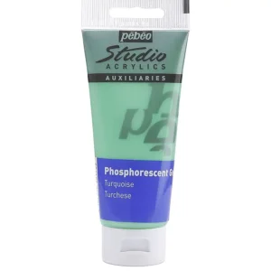 رنگ اکریلیک پ ب او مدل PEBEO STUDIO رنگ PHOSPHORESCENT TURQUOISE حجم  100ML