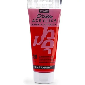 رنگ اکریلیک پ ب او مدل PEBEO STUDIO رنگ QUINACRIDONE SCARLET کد 20 حجم  100ML