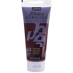 رنگ اکریلیک پ ب او مدل PEBEO STUDIO رنگ TERRA ROSSA کد 63 حجم  100ML