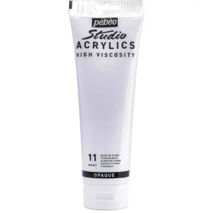 رنگ اکریلیک پ ب او مدل PEBEO STUDIO رنگ TITANIUM WHITE کد 11 حجم  250ML