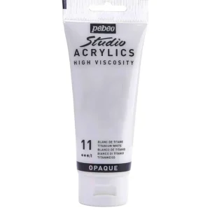 رنگ اکریلیک پ ب او مدل PEBEO STUDIO رنگ TITANIUM WHITE کد 11 حجم  100ML