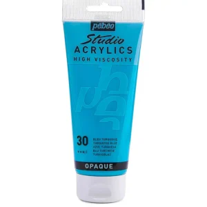 رنگ اکریلیک پ ب او مدل PEBEO STUDIO رنگ TURQUOISE BLUE کد 30 حجم  100ML