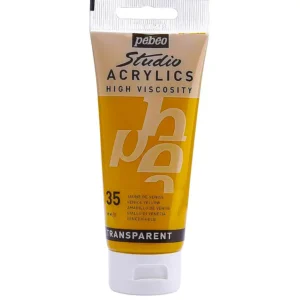 رنگ اکریلیک پ ب او مدل PEBEO STUDIO رنگ VENICE YELLOW کد 35 حجم  100ML