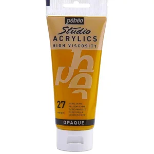 رنگ اکریلیک پ ب او مدل PEBEO STUDIO رنگ YELLOW OCHRE کد 27 حجم  100ML