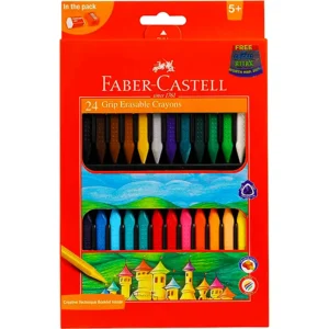 مدادشمعی 24 رنگ فابر کاستل مدل GRIP ERASABLE