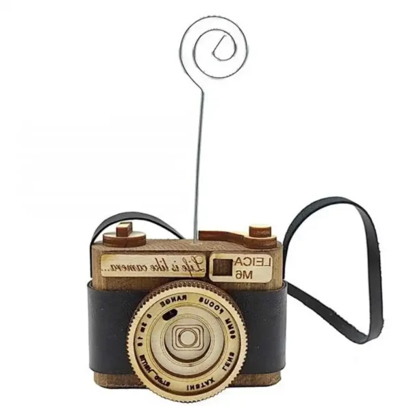 Wooden camera model holder
