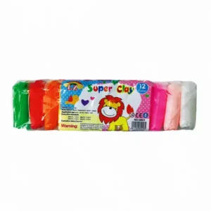 خمیر کلی 12 رنگ مدل SUPER CLAY