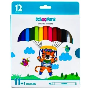 ماژیک رنگ آمیزی 12 رنگ اسکول فنس مدل پاک شو ERASABLE