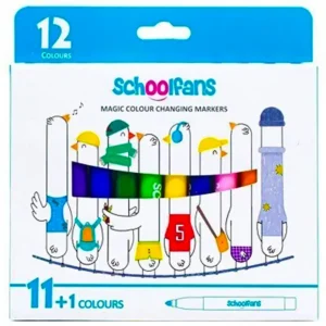 ماژیک رنگ آمیزی 12 عددی اسکول فنس مدل MAGIC MARKER