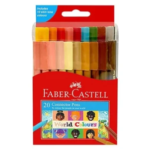 ماژیک کانکتور رنگ آمیزی 20 رنگ فابر کاستل مدل WORLD COLOURS