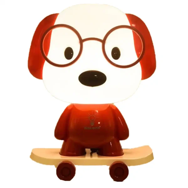 Children's sleeping lamp with the design of a holoposkate riding dog