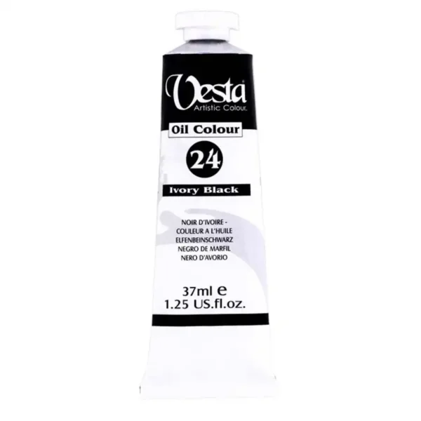 Vesta oil color, Ivory Black, code 24, volume 37ML