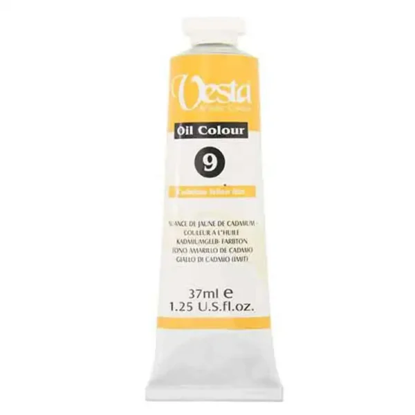 Vesta oil color, Cadmium Yellow Huo, code 9, volume 37ML