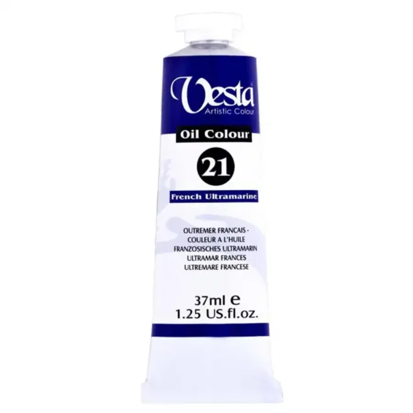 Vesta oil color, french ultramarine, code 21, volume 37ML