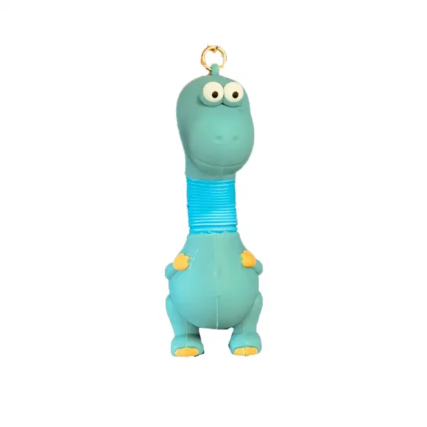 Dinosaur design accordion neck keychain