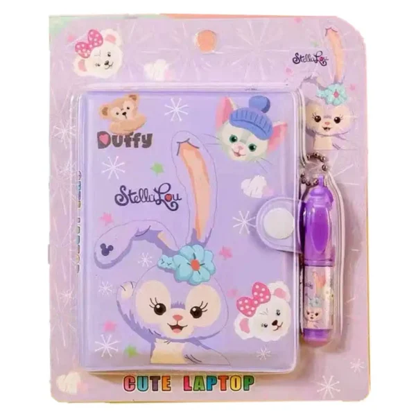 A notebook with a Duffy Rabbit design pen
