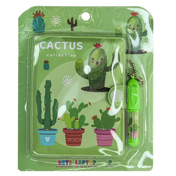 Notebook with cactus design pen