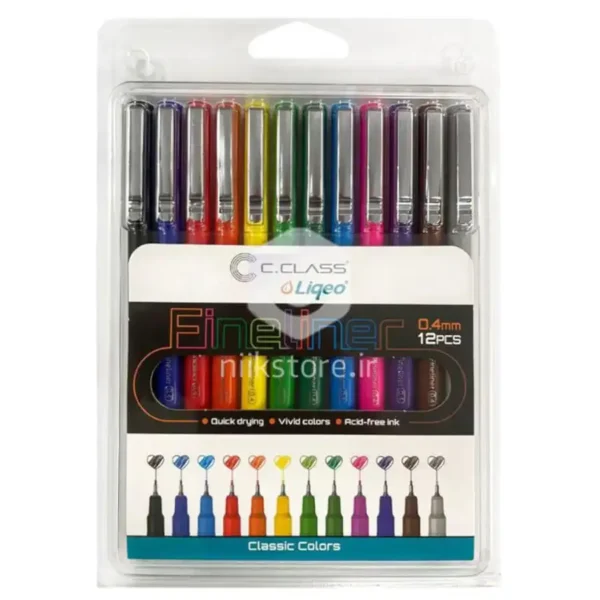 12-pack fine liner C-class pencil case