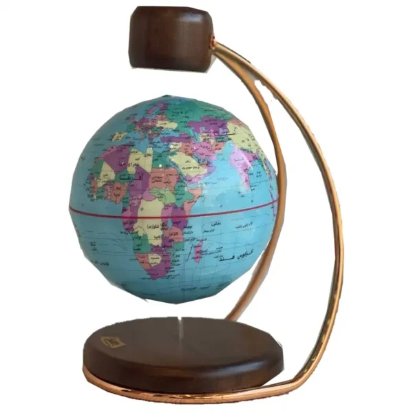 Decorative magnetic globe with wooden base model