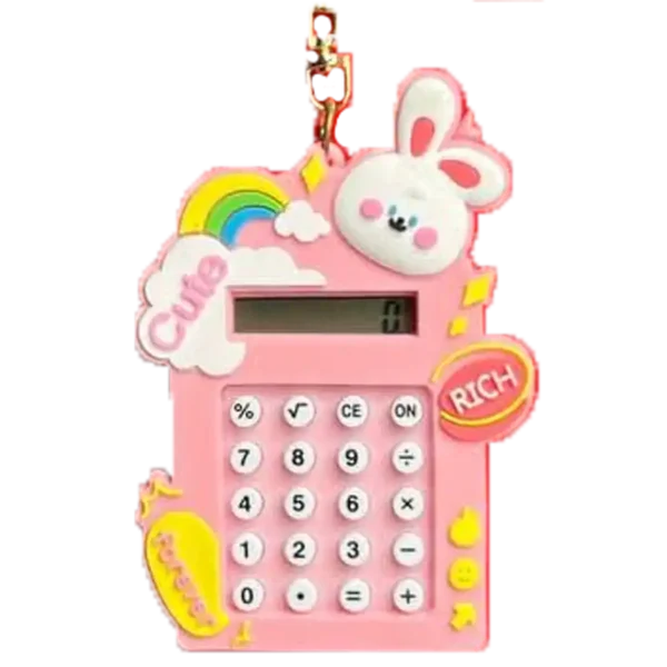Rabbit design calculator silicone keychain