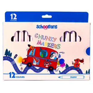 ماژیک رنگ آمیزی 12 عددی اسکول فنس مدل CHUNKY MARKERS