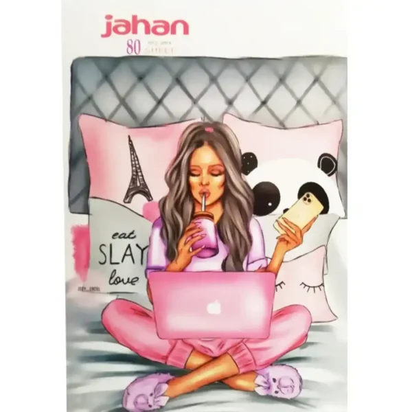 Wired 80-sheet Jahan lifestyle model exercise book