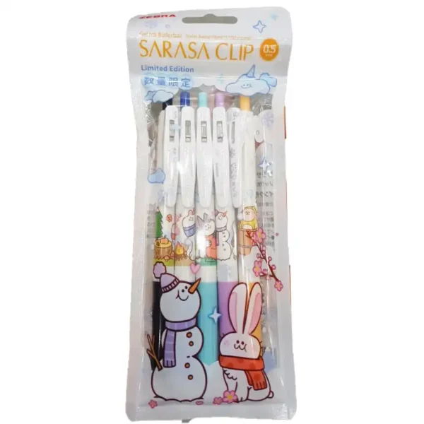 Sarasa Clip 0.5 zebra model, pack of 5