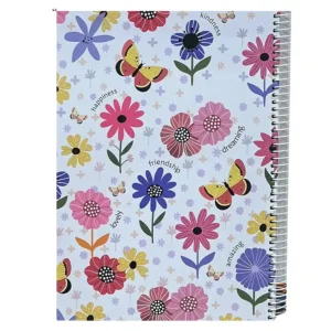 دفتر مشق 100 برگ لانگو مدل FLOWERS سایز A4
