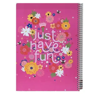 دفتر مشق 100 برگ لانگو مدل FLOWERS سایز A4
