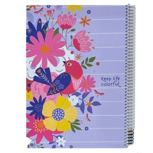 دفتر مشق 100 برگ لانگو مدل FLOWERSسایز A4