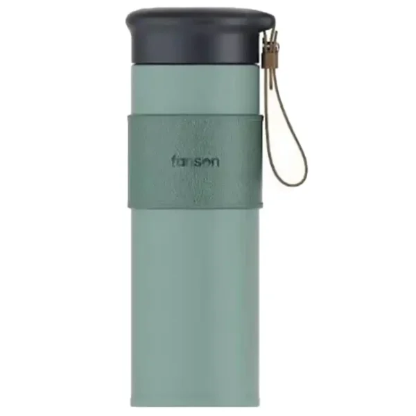 Fenson travel mug, straw model, green color, volume 450 liters