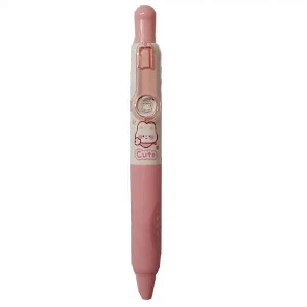 Cute pink fantasy pencil with a Moody rabbit pattern