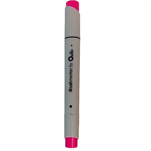 Quiello double-ended marker, brush model, cherry pink color 356