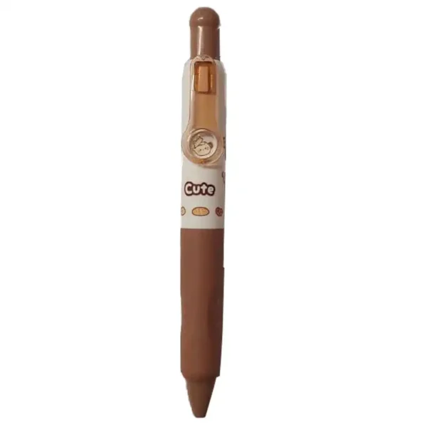 Cute brown fantasy pencil with Moody Bear pattern
