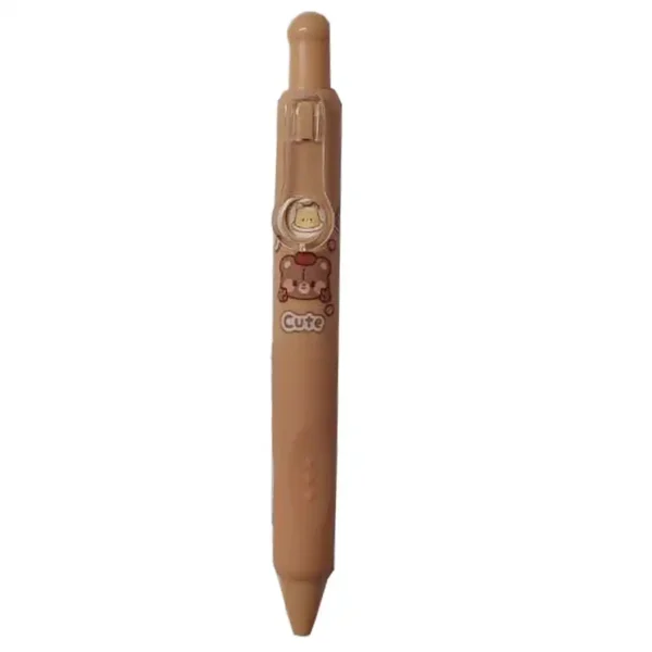 Cute brown fantasy pencil with Moody Bear pattern